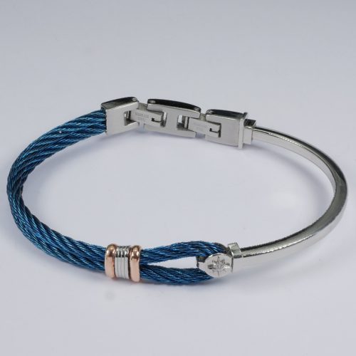 H2on Italy Mens Steel Bracelet - Blue PVD Coated