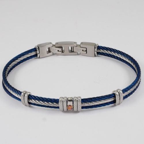 H2on Italy Mens Triple Cable Steel Bracelet