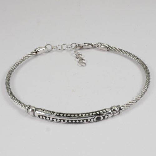 H2on Italy Mens  Stainless Steel Cable Bracelet