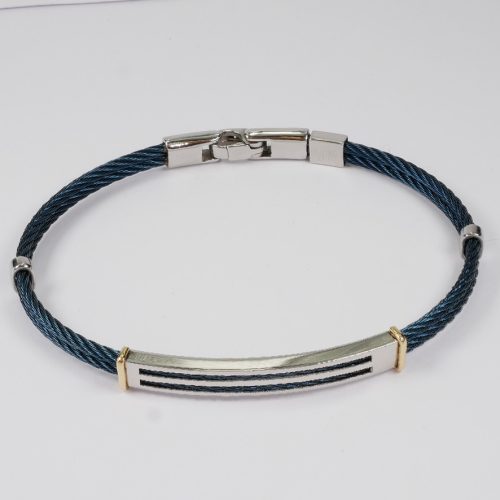 Salvatore Bersani Mens Double Cable bracelet