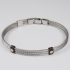 Salvatore Bersani Mens Triple steel Cable with Matt Black and 18ct Gold Detail Bracelet