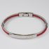 Salvatore Bersani Mens Steel & Leather Bracelet