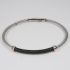 Salvatore Bersani Mens Black and Silver Steel Bracelet with 18ct Gold Screw Detail