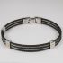 Salvatori Bersani Mens Black and Silver Steel Bracelet