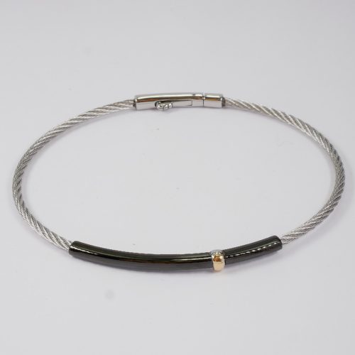 Salvatore Bersani  Mens Steel Cable Bracelet