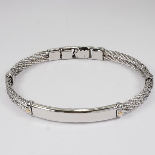 Salvatore Bersani Mens Cable Bracelet