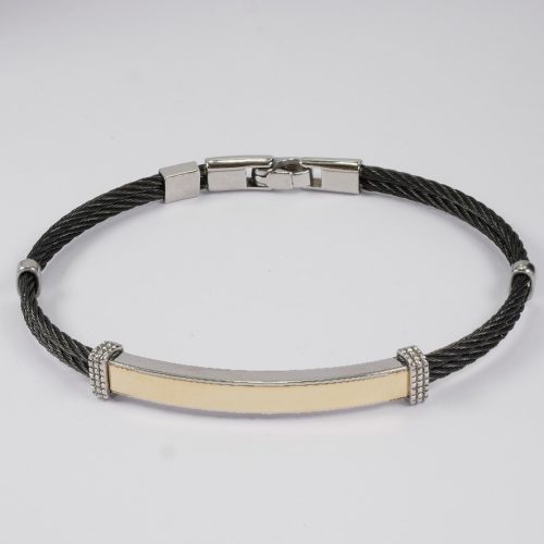 Salvatore Bersani Mens  Coated Steel Bracelet..