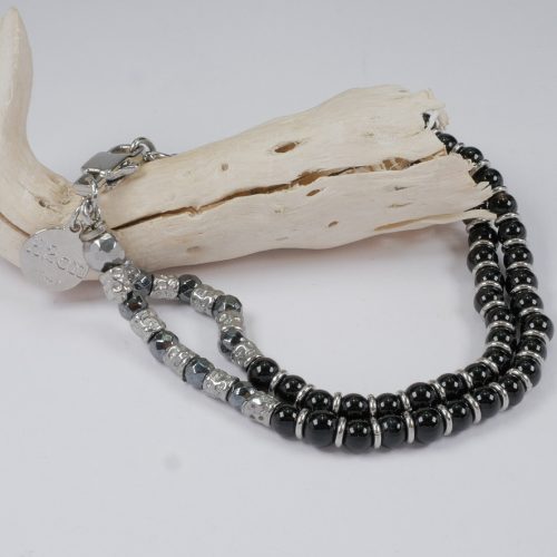 H2on Italy Mens sodalite & Hematite Bracelet