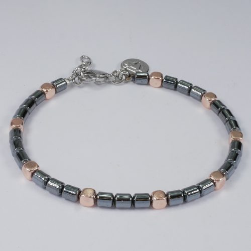 H2on Italy Natural Hematite Stones Bracelet