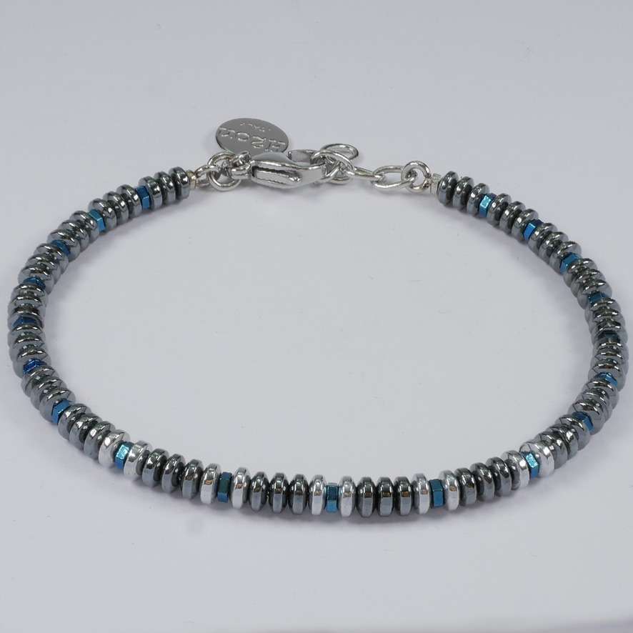795DB1F9-4D8E-43E8-B286-D701789774F9_1_105_c H2on Italy Mens Natural Hematite on Steel Bracelet