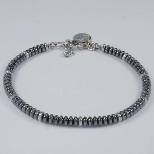 H2on Italy Mens Grey Hematite Bracelet