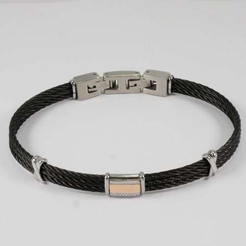 Black PVD Coated Steel Bracelet