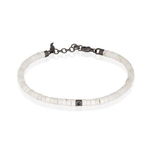 Titanium and Howlite Bracelet